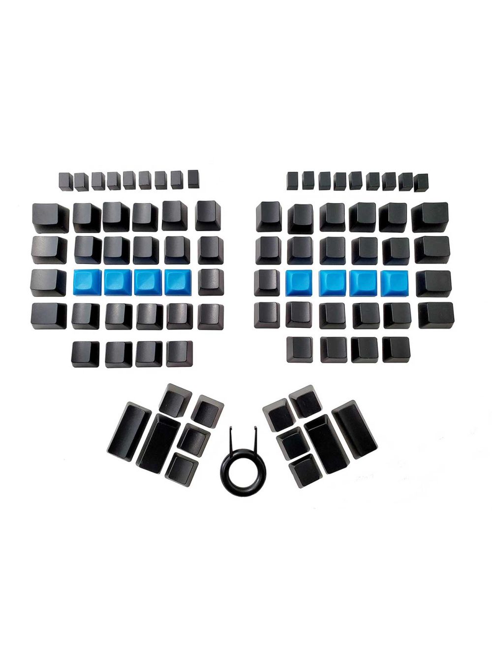 Blank Keycap Set Black for Kinesis Advantage 2 Keyboard