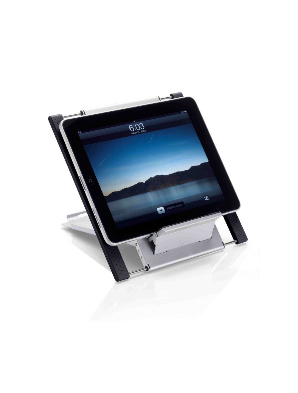 Support pour tablette en position d'utilisation 2