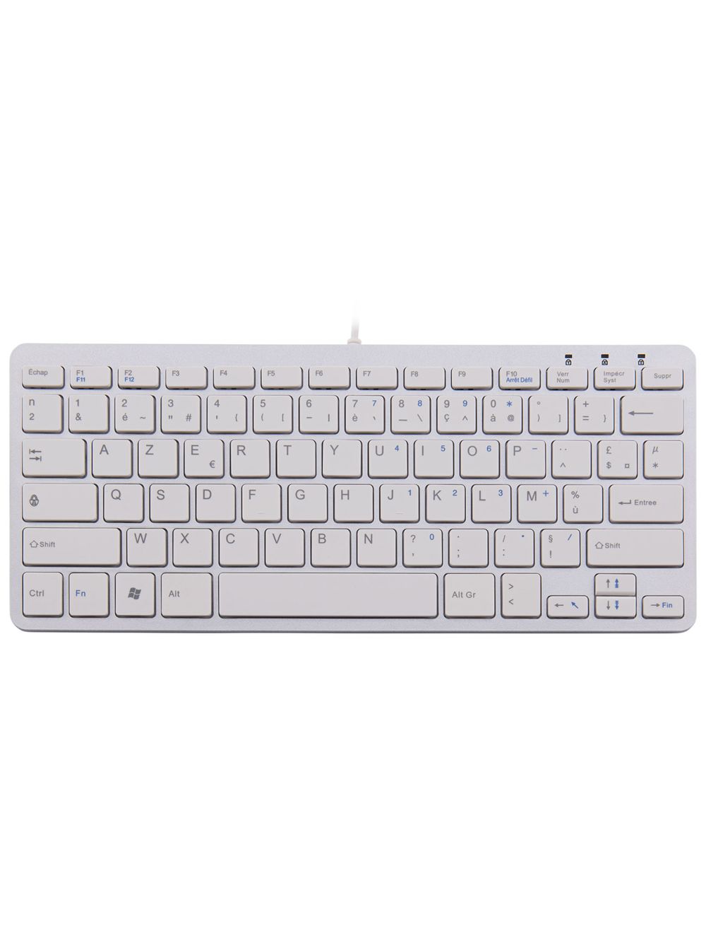 Clavier R-Go Compact Filaire Azerty Fr Blanc
